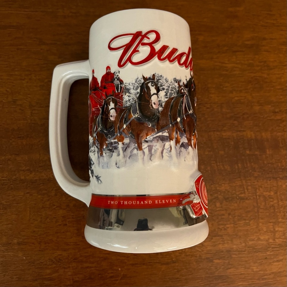 Budweiser 2011 Holiday Stein “Strength. Power. Beauty.” NIB